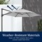 Best Choice Products 10ft 360° Rotating Cantilever Easy Auto Open Patio Umbrella w/ Solar LED Lights